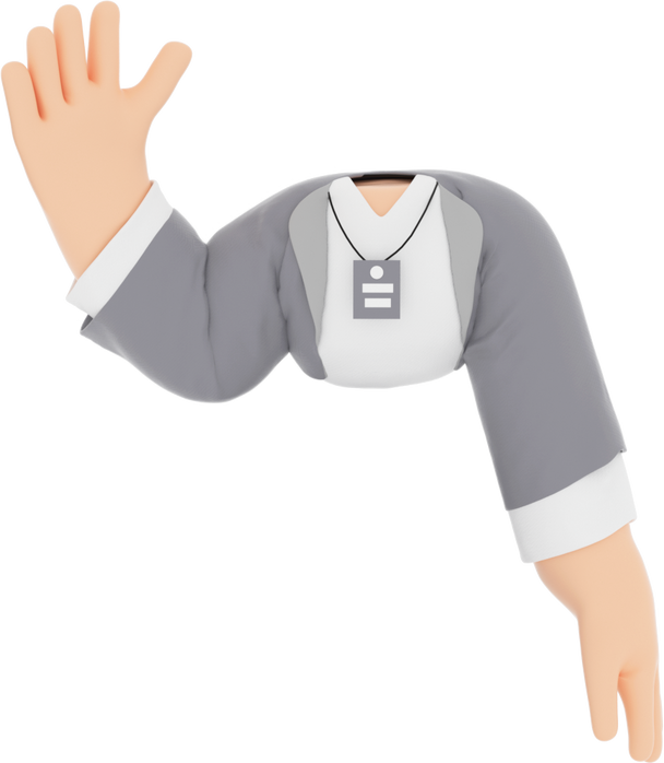 3D People Hand Casual Body Gesture